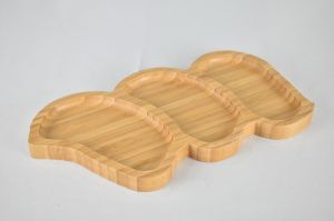 ASSIETTE PRÉSENTATION EN BOIS BAMBOO  DIM 25*13 CM 